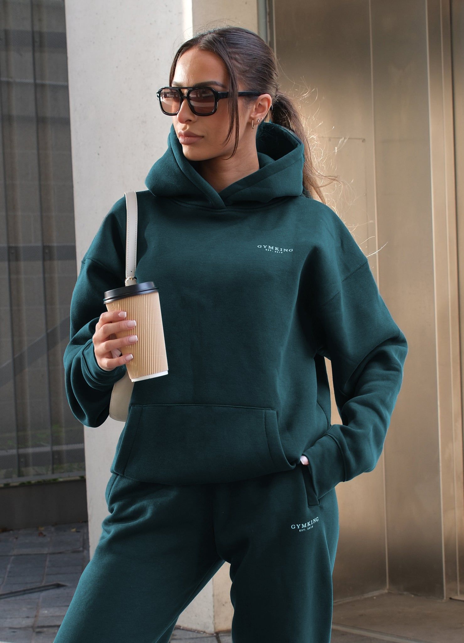 Gym King Established Relaxed Hood - Deep Forest Green sold by The Gym King product image thumbnail 3