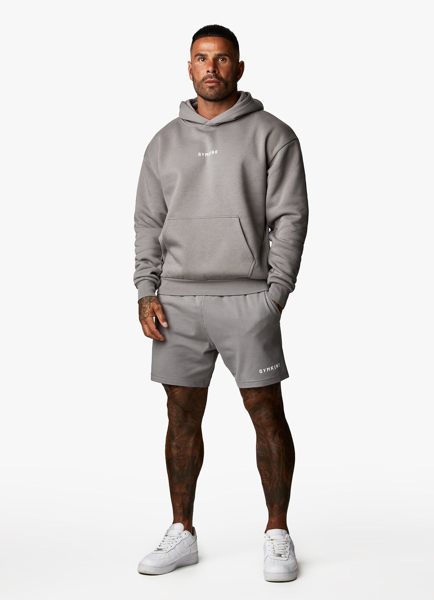 Gym King Training Division Hood - Grey/White sold by The Gym King product image thumbnail 7