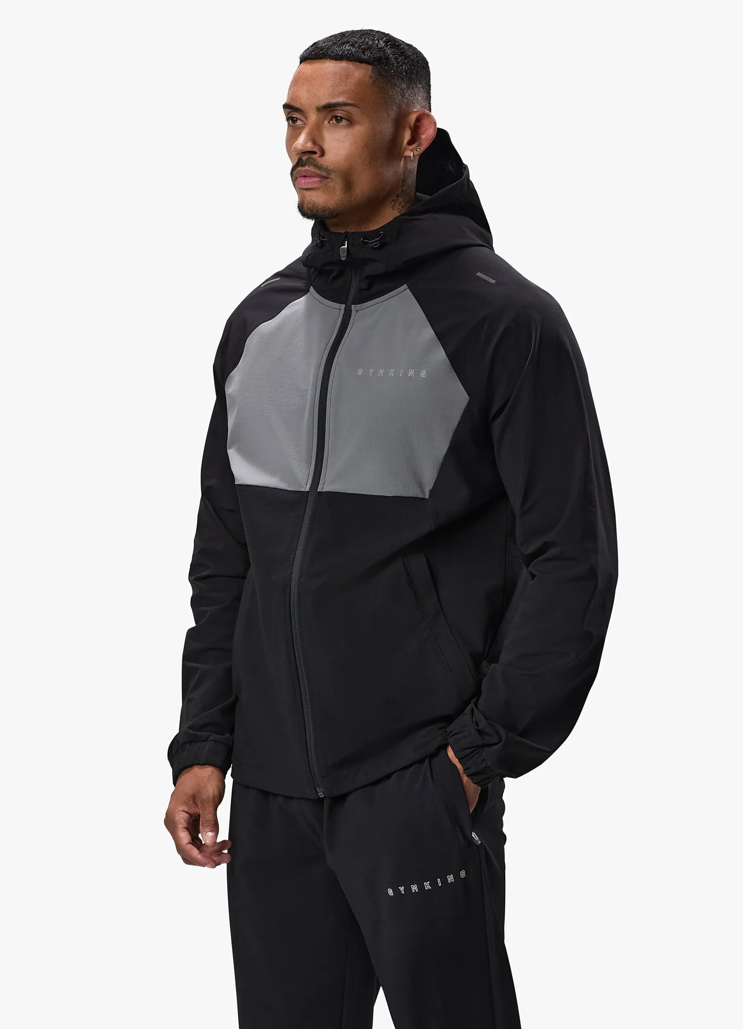 Gym King React Woven Jacket - Black sold by The Gym King