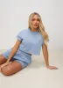 Gym King Shadow Cropped Tee - Powder Blue sold by The Gym King