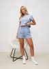 Gym King Shadow Cropped Tee - Powder Blue sold by The Gym King
