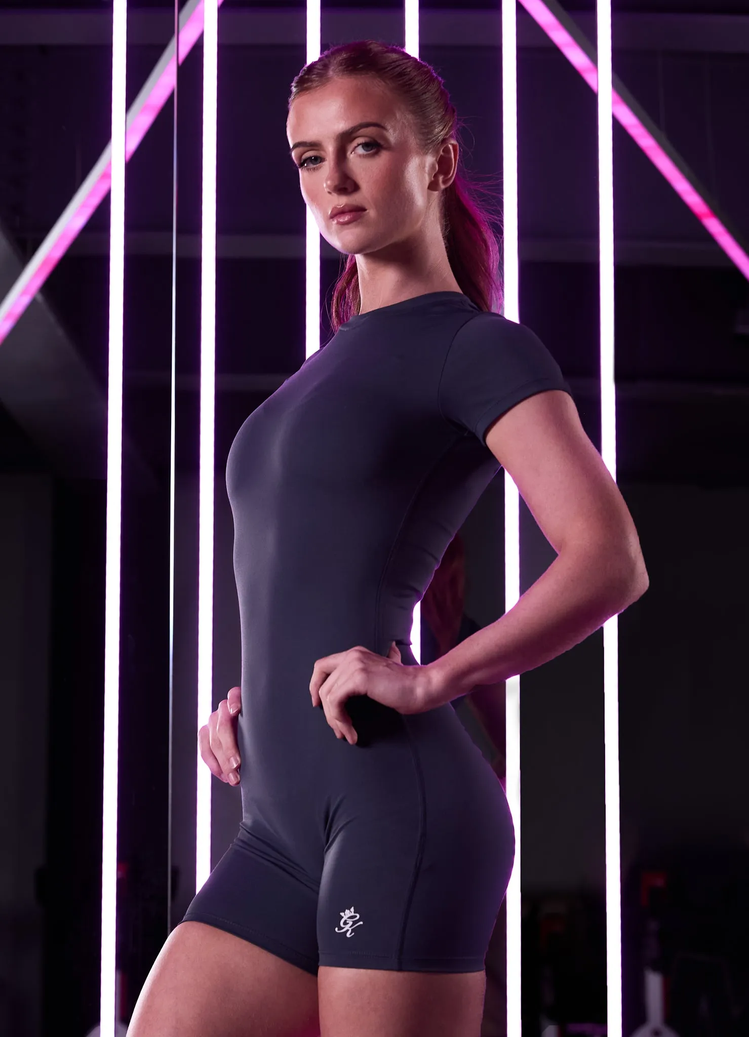 Gym King Cap Sleeve Unitard - Midnight Blue sold by The Gym King product image thumbnail 3