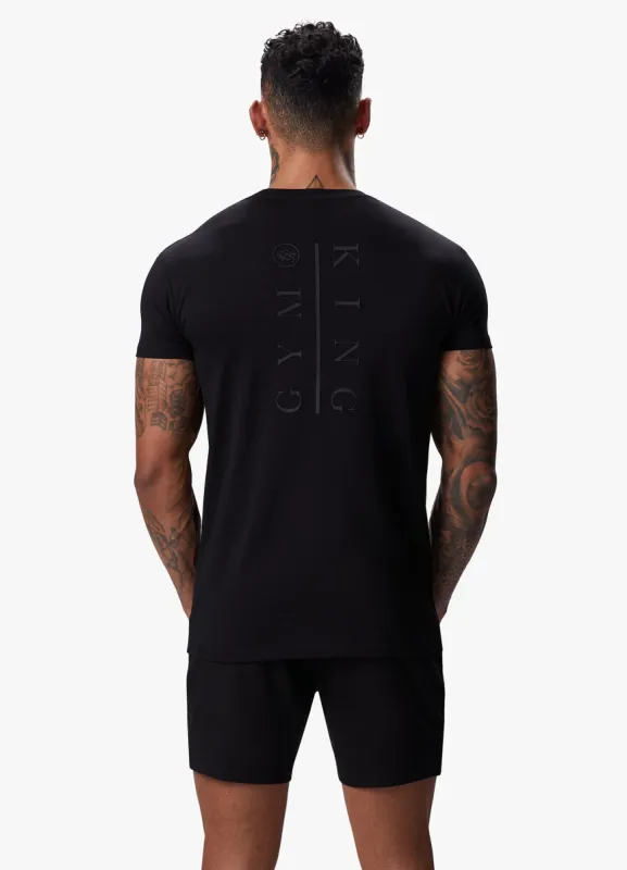 Gym King Split Tee - Black sold by The Gym King