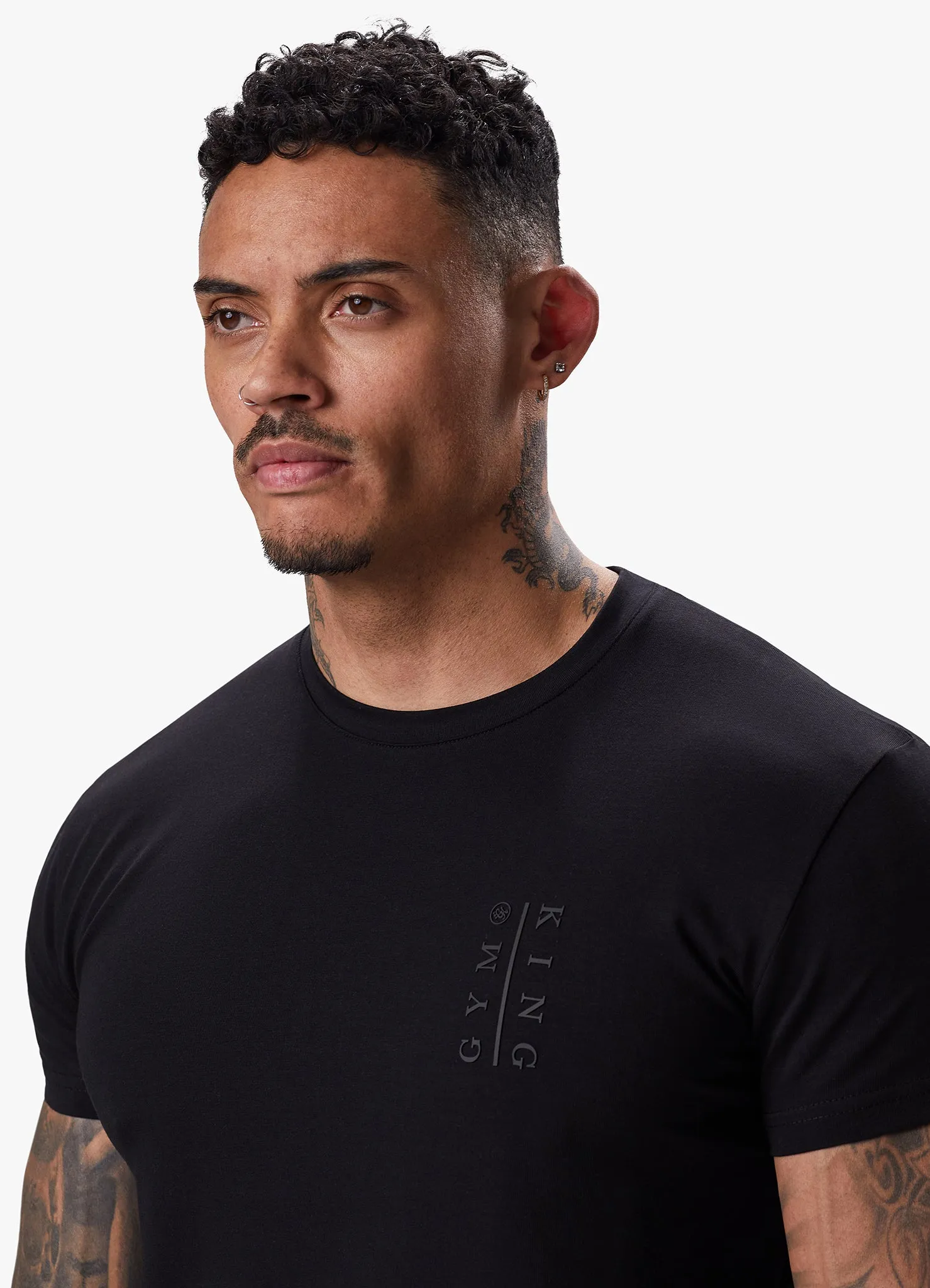 Gym King Split Tee - Black sold by The Gym King product image thumbnail 4