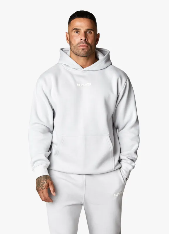 Gym King Box Logo Hood - Light Grey sold by The Gym King