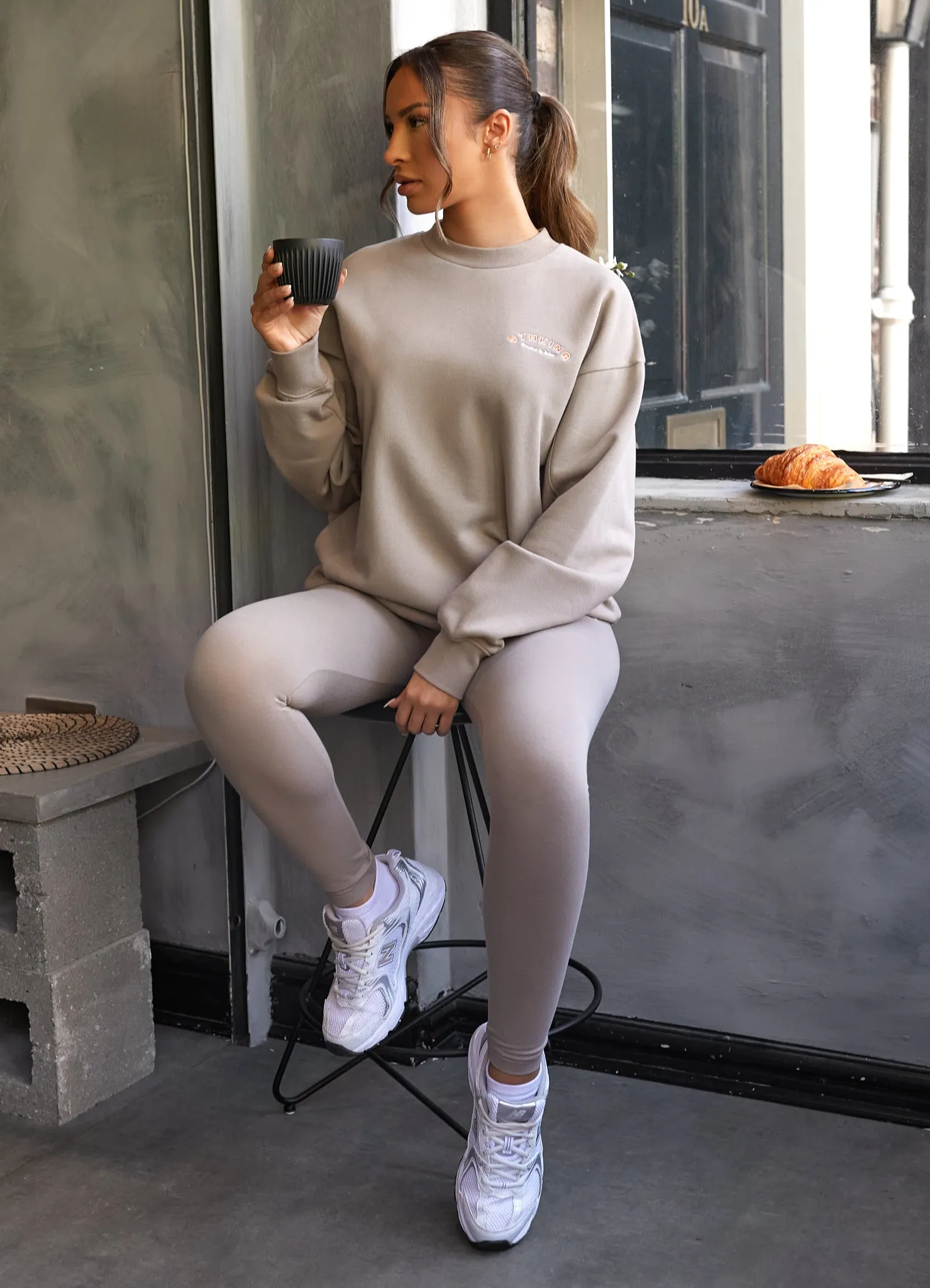 Gym King Spirit of Summer Drop Sleeved Crew - Mocha sold by The Gym King product image thumbnail 5