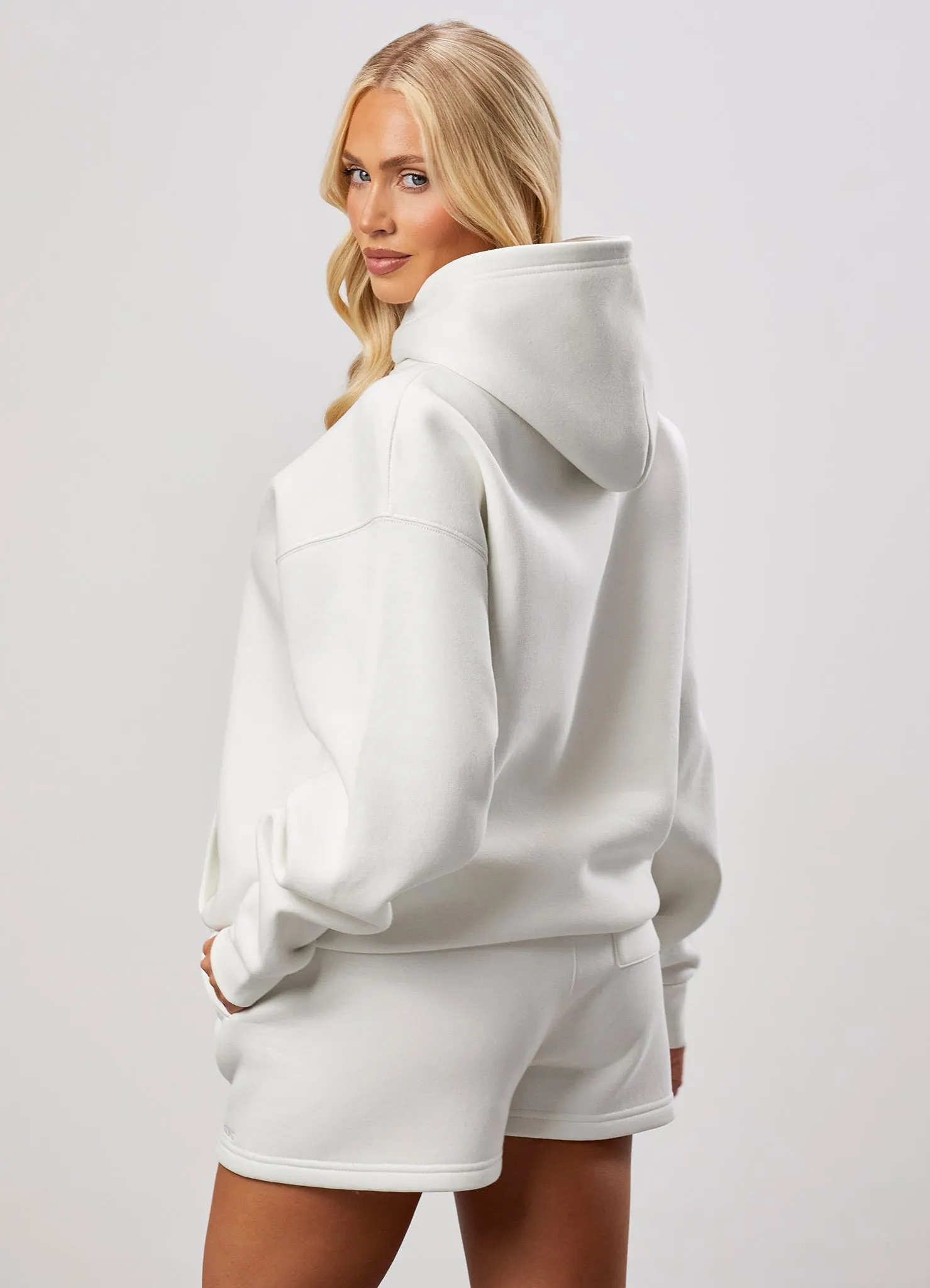 Gym King 365 Relaxed Fit Fleece Hoodie - Cream sold by The Gym King product image thumbnail 3