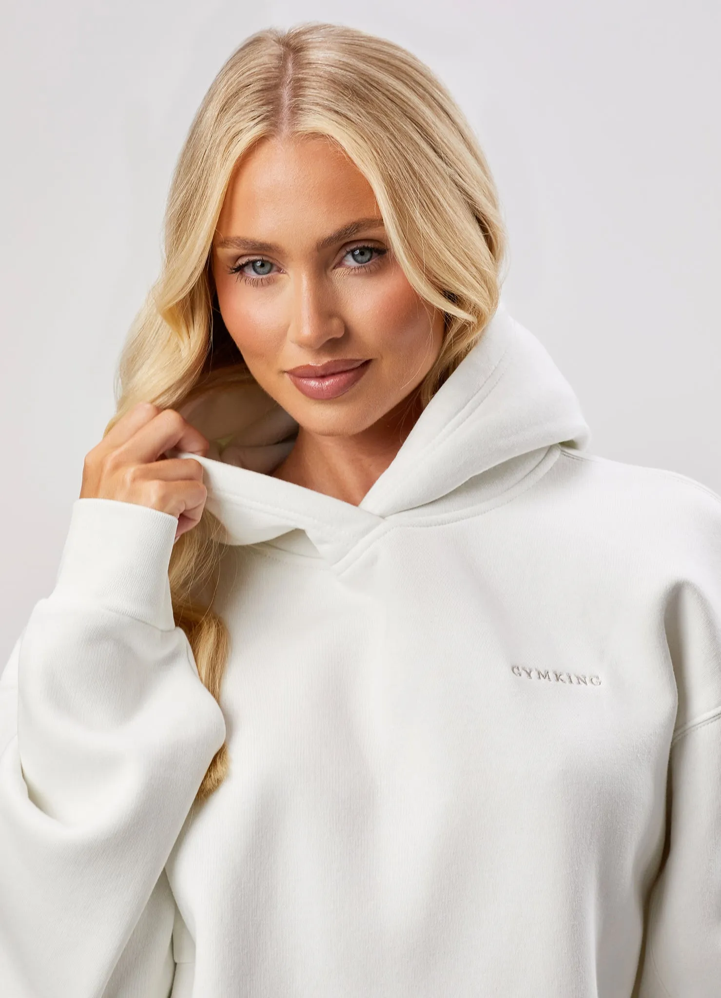 Gym King 365 Relaxed Fit Fleece Hoodie - Cream sold by The Gym King product image thumbnail 4