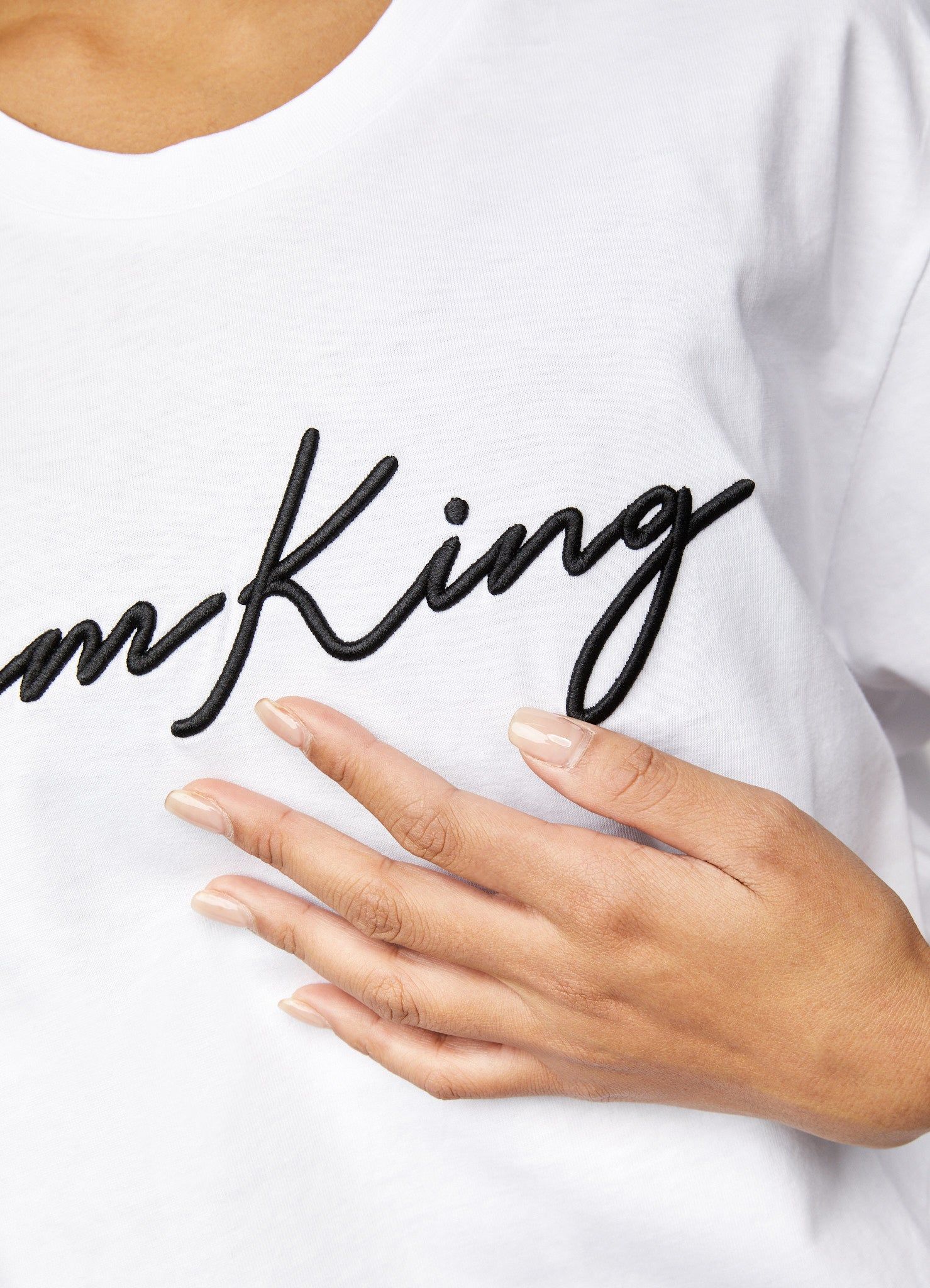 Gym King Script Tee - White sold by The Gym King product image thumbnail 4