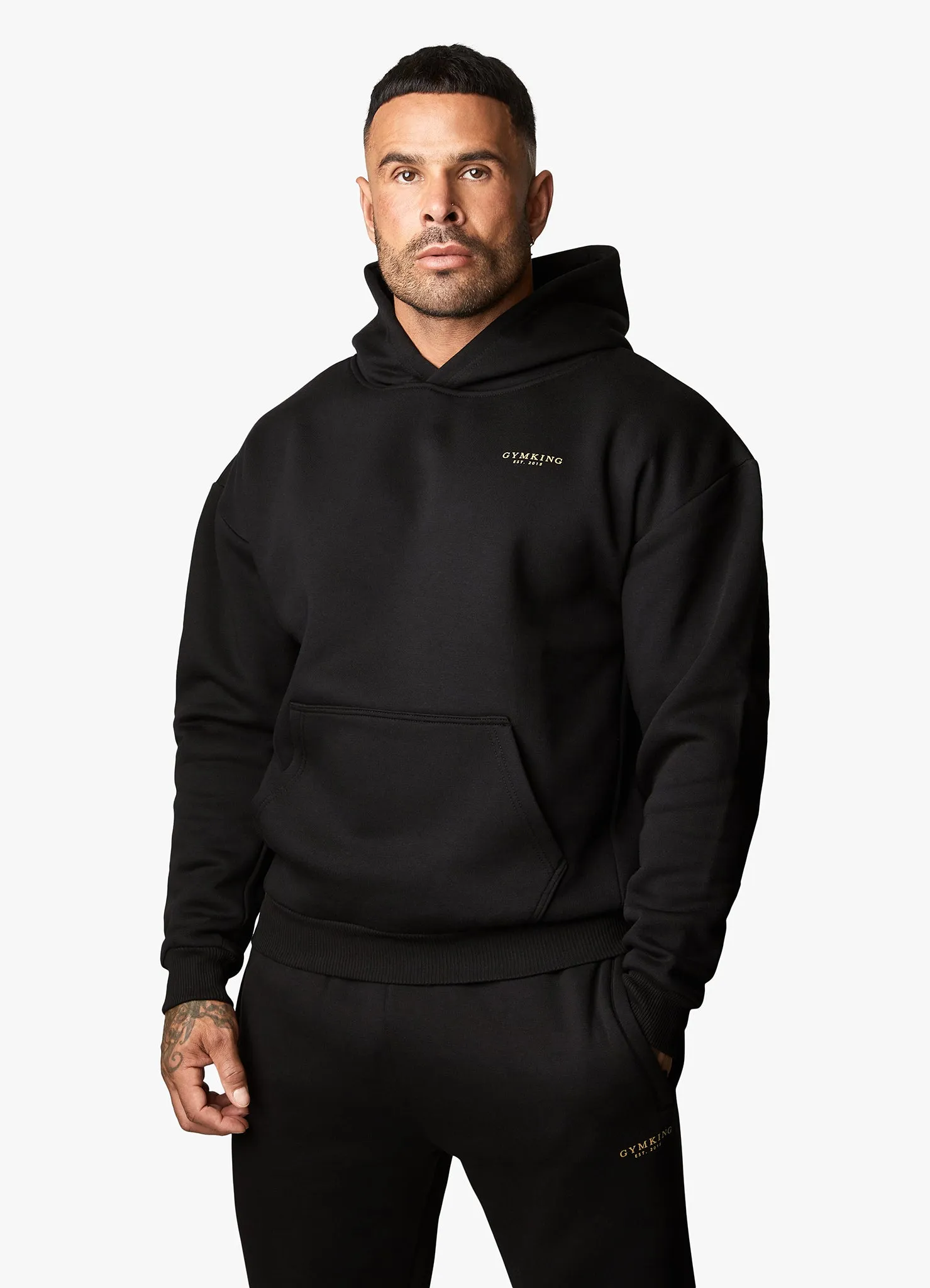 Gym King Oversized Logo Hoodie - Black/Gold sold by The Gym King product image thumbnail 3