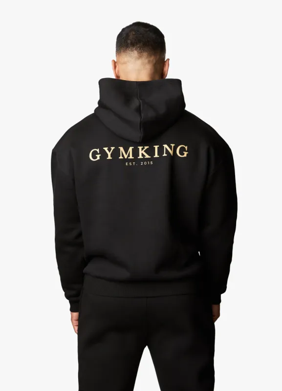 Gym King Oversized Logo Hoodie - Black/Gold sold by The Gym King