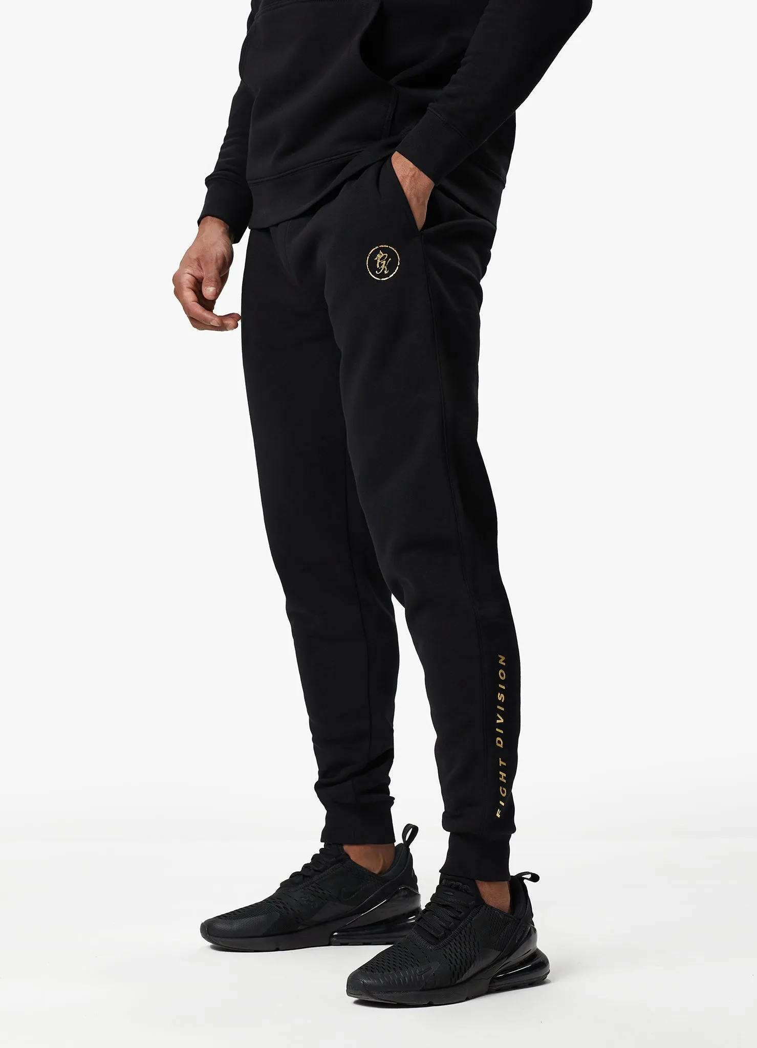 Gym King Fight Division Fleece Jogger - Black/Gold sold by The Gym King