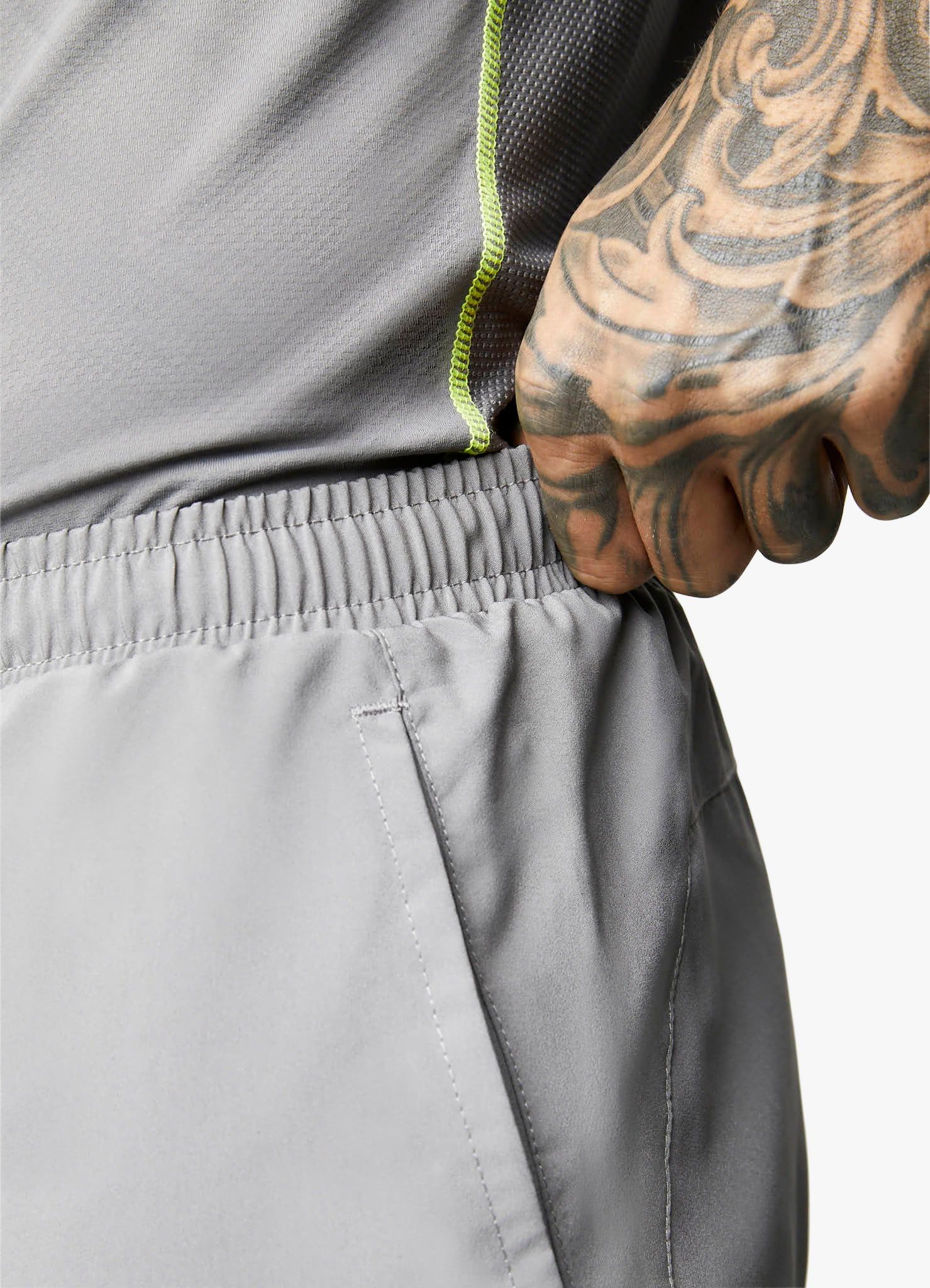 Gym King Contrast Flex Short - Fossil Grey sold by The Gym King product image thumbnail 9