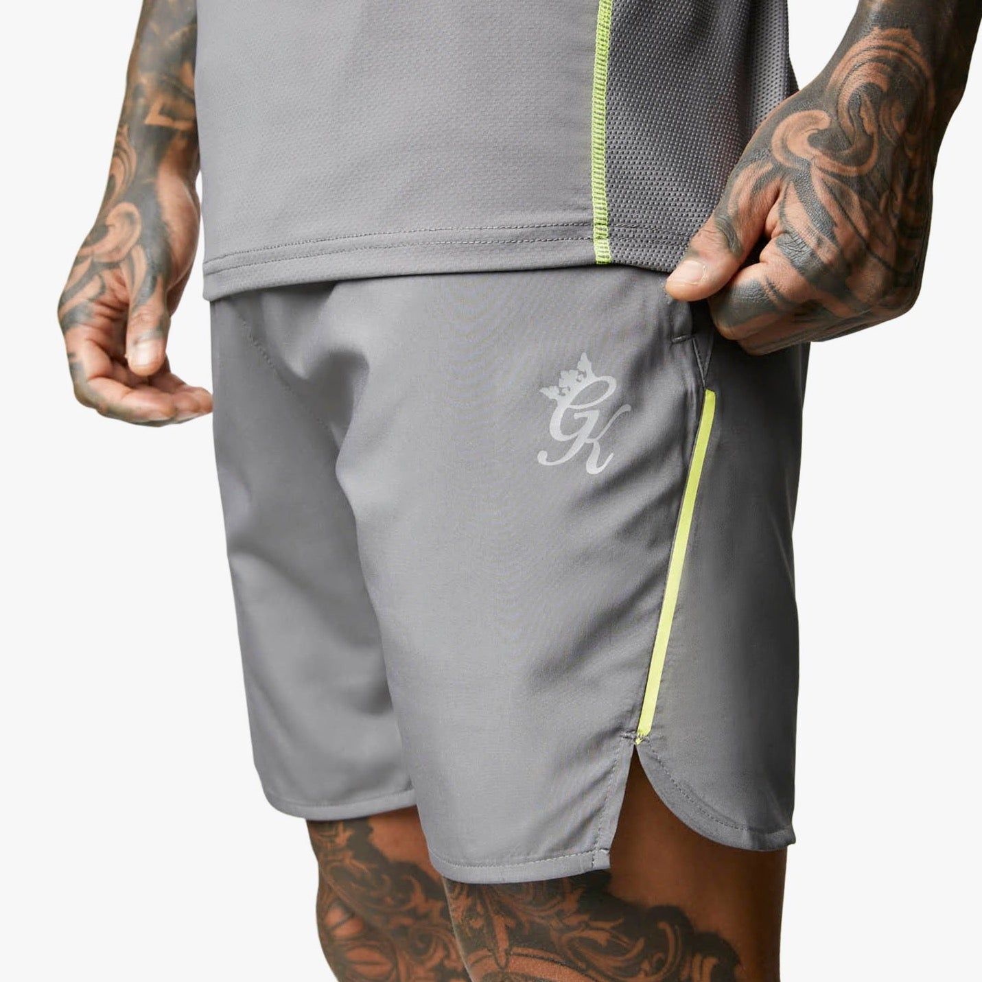 Gym King Contrast Flex Short - Fossil Grey sold by The Gym King product image thumbnail 2