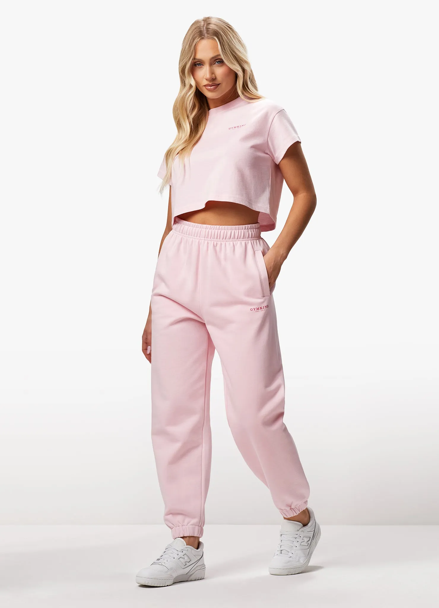 Gym King Established Relaxed Fit Jogger - Candyfloss Pink sold by The Gym King product image thumbnail 5