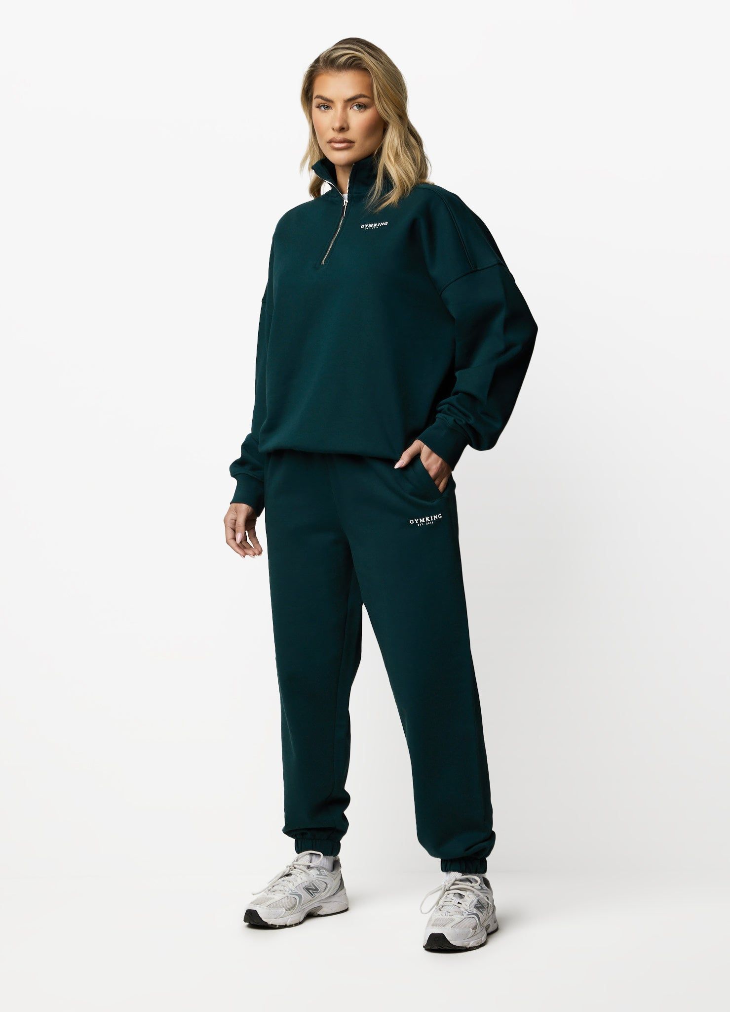 Gym King Established Relaxed Fit Jogger - Pine Green sold by The Gym King product image thumbnail 9