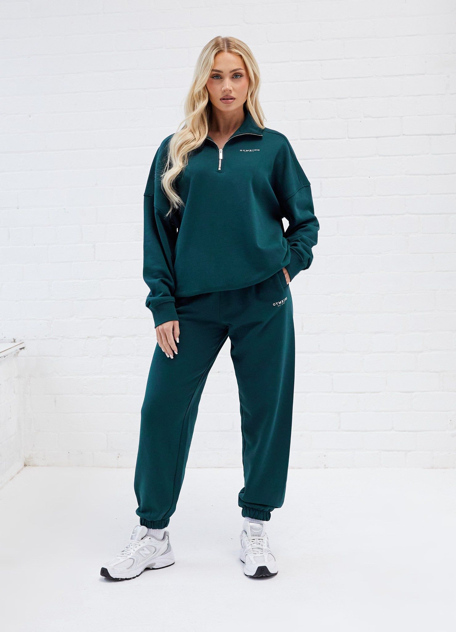 Gym King Established Relaxed Fit Jogger - Pine Green sold by The Gym King product image thumbnail 4