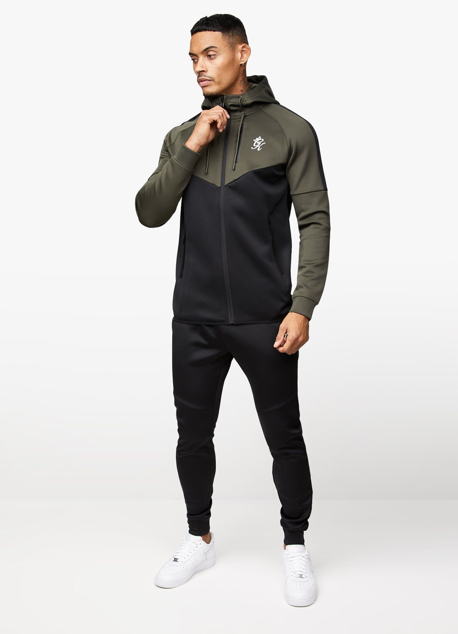 Gym King Precision Fz Hood - Khaki/Black sold by The Gym King product image thumbnail 4