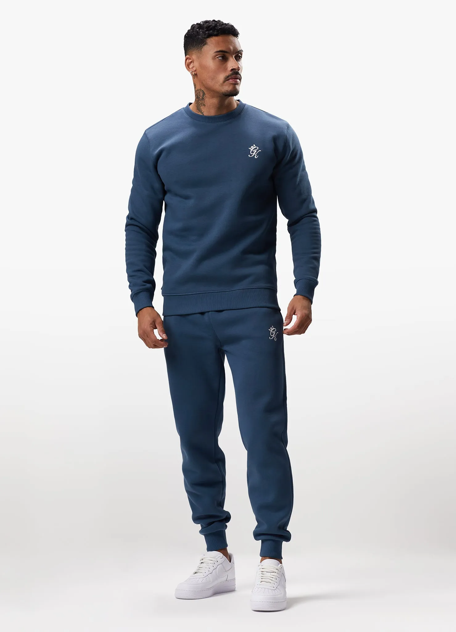 Gym King Fundamental Fleece Crew Tracksuit - Twilight Blue sold by The Gym King
