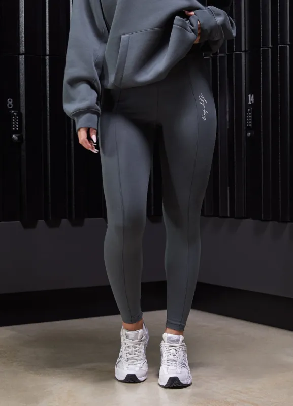 Gym King Reset Jersey Legging - Green Smoke sold by The Gym King