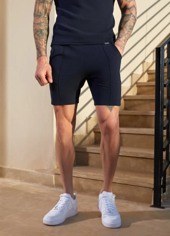 Gym King Signature Texture Short - Navy sold by The Gym King