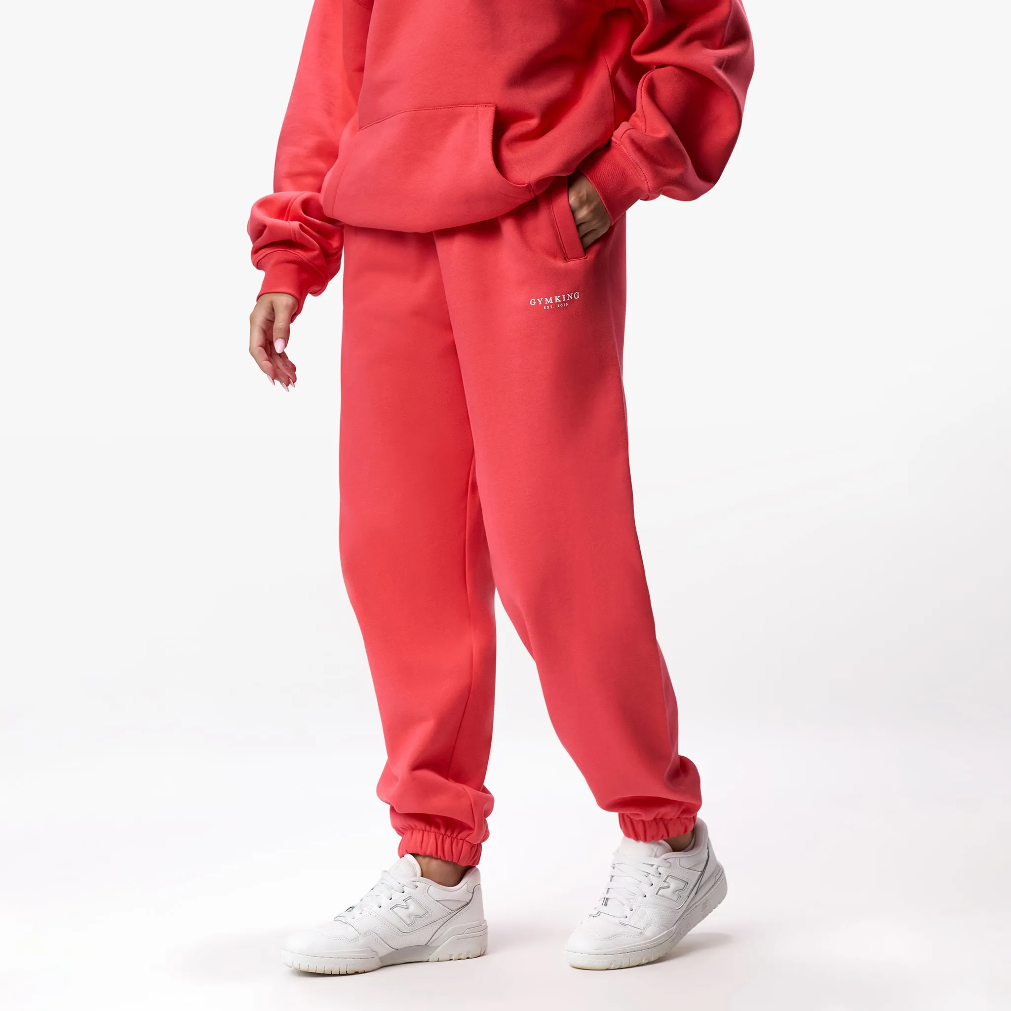 Gym King Established Relaxed Fit Jogger - Coral Red sold by The Gym King product image thumbnail 2