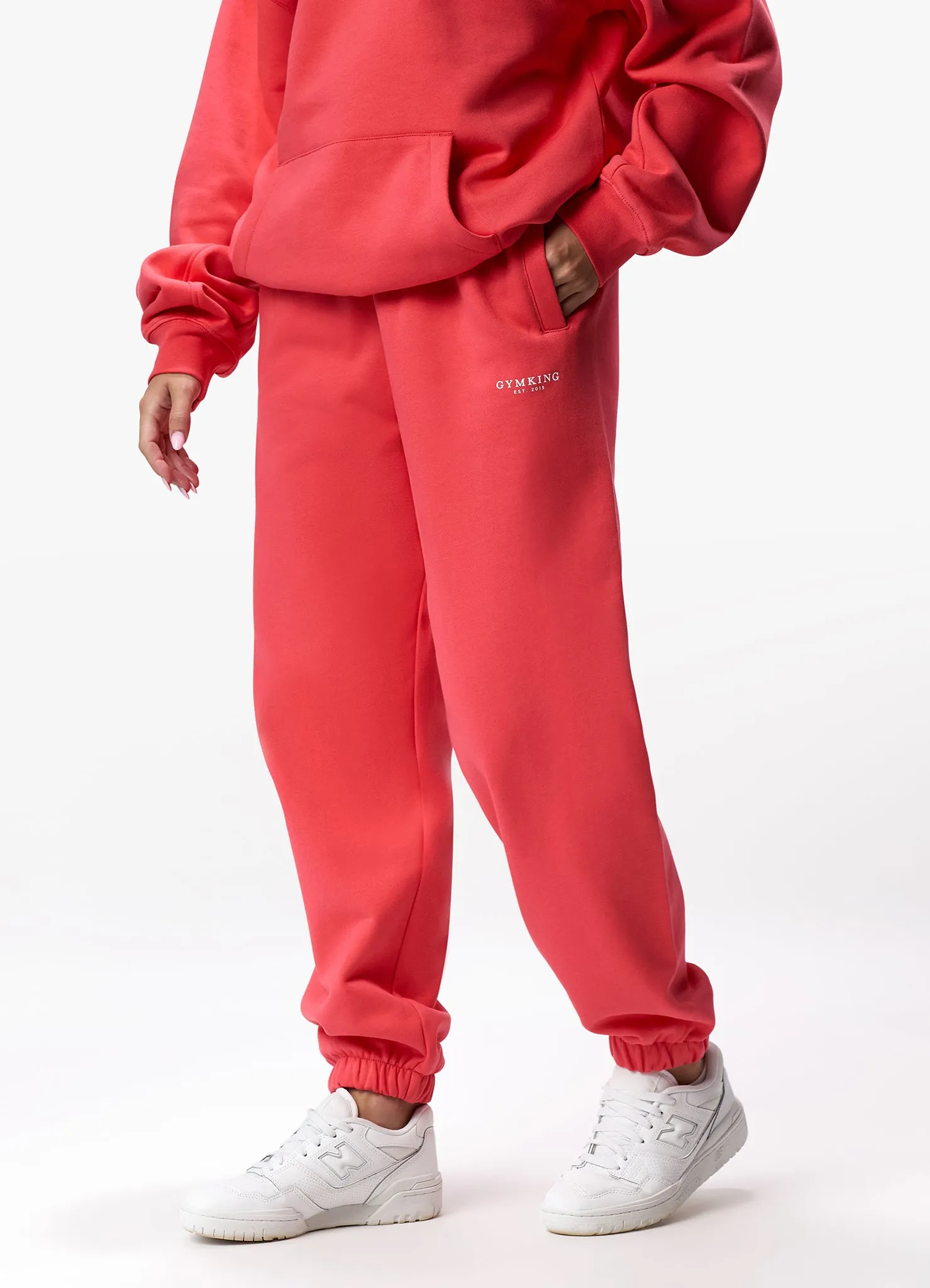 Gym King Established Relaxed Fit Jogger - Coral Red sold by The Gym King product image thumbnail 5