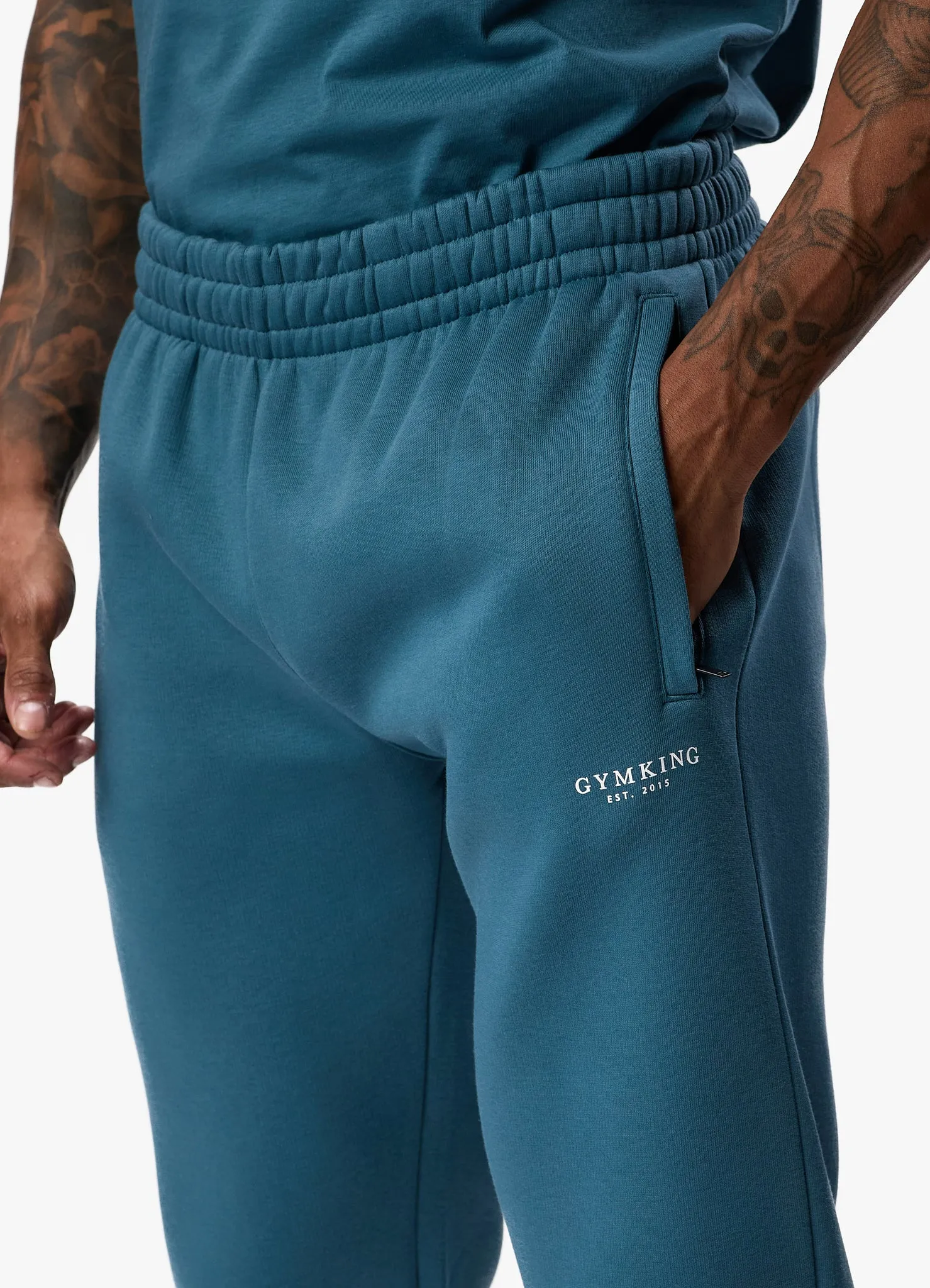 Gym King Oversized Logo Jogger - Lake Blue sold by The Gym King product image thumbnail 3