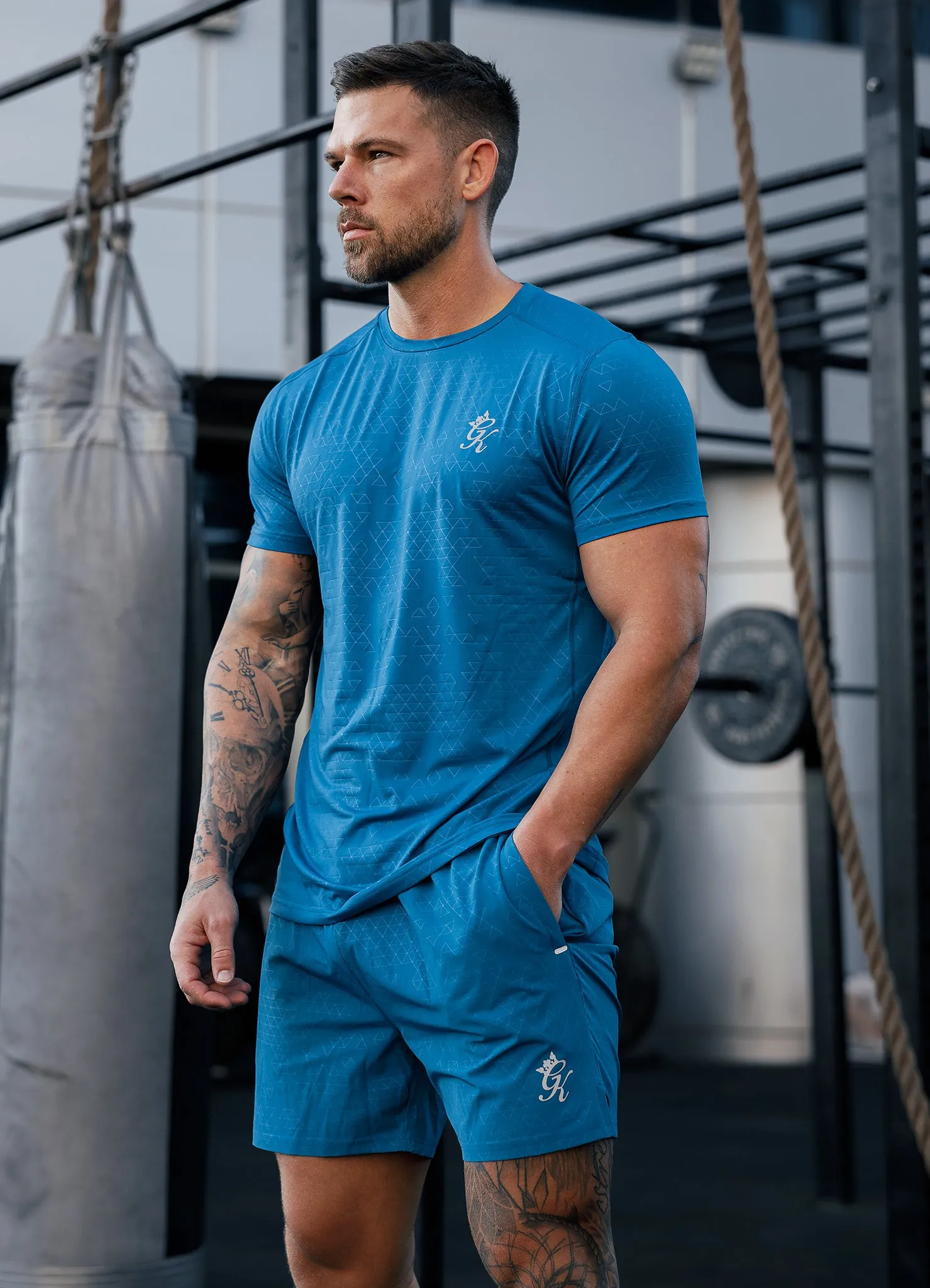 Gym King Debossed 2.0 Tee - Marine Blue sold by The Gym King product image thumbnail 4