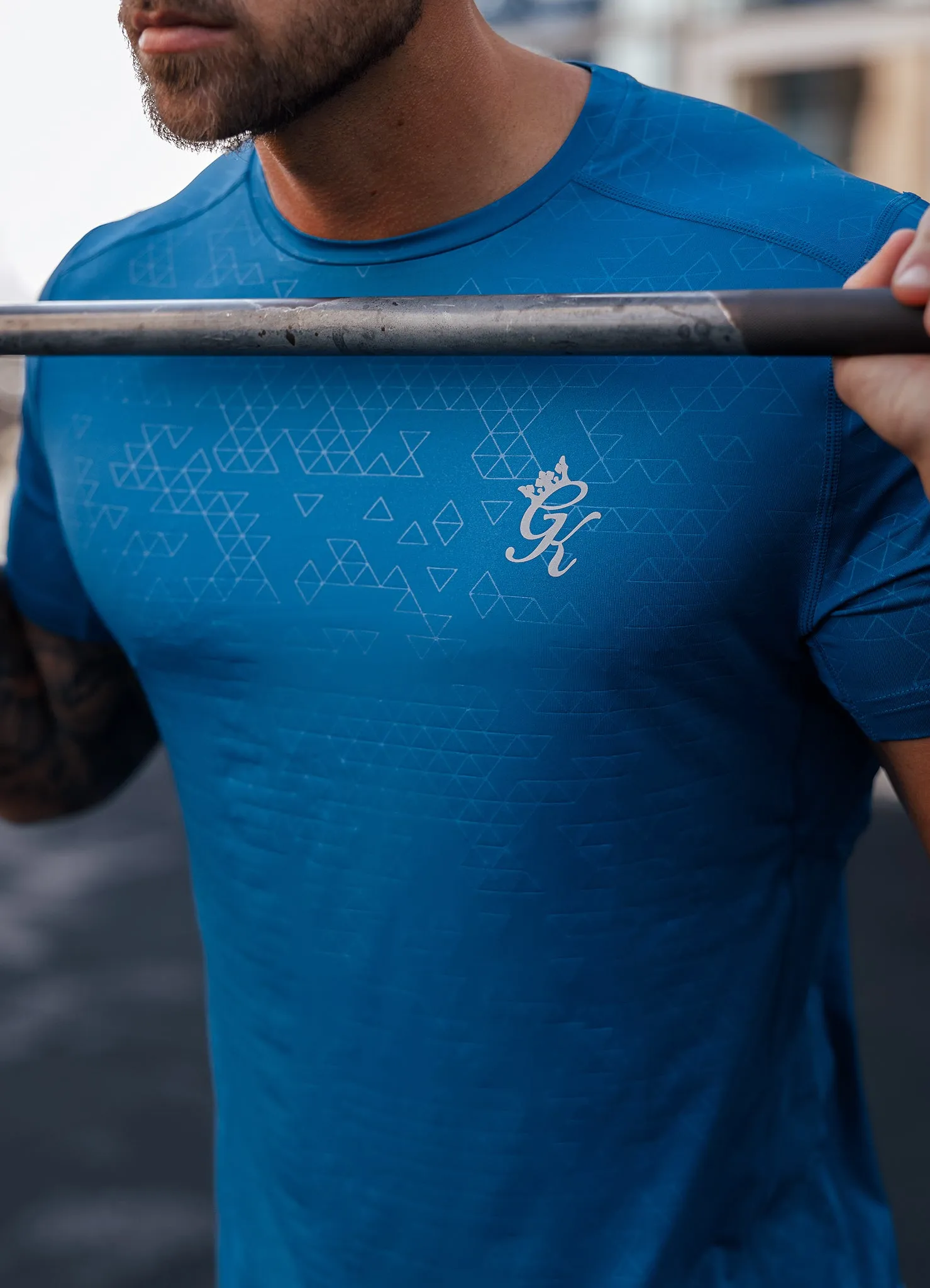 Gym King Debossed 2.0 Tee - Marine Blue sold by The Gym King product image thumbnail 3