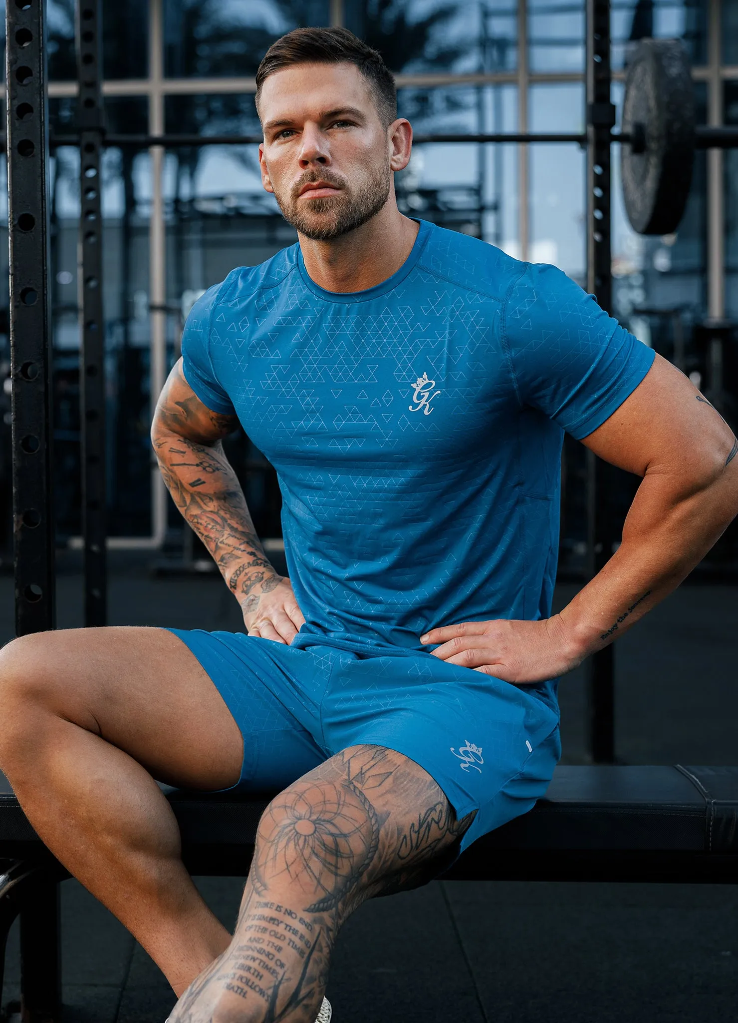 Gym King Debossed 2.0 Tee - Marine Blue sold by The Gym King