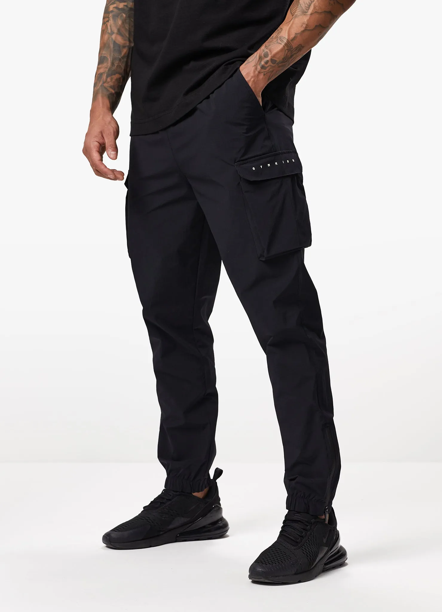 Gym King Rebellion Cargo Jogger - Black sold by The Gym King product image thumbnail 4