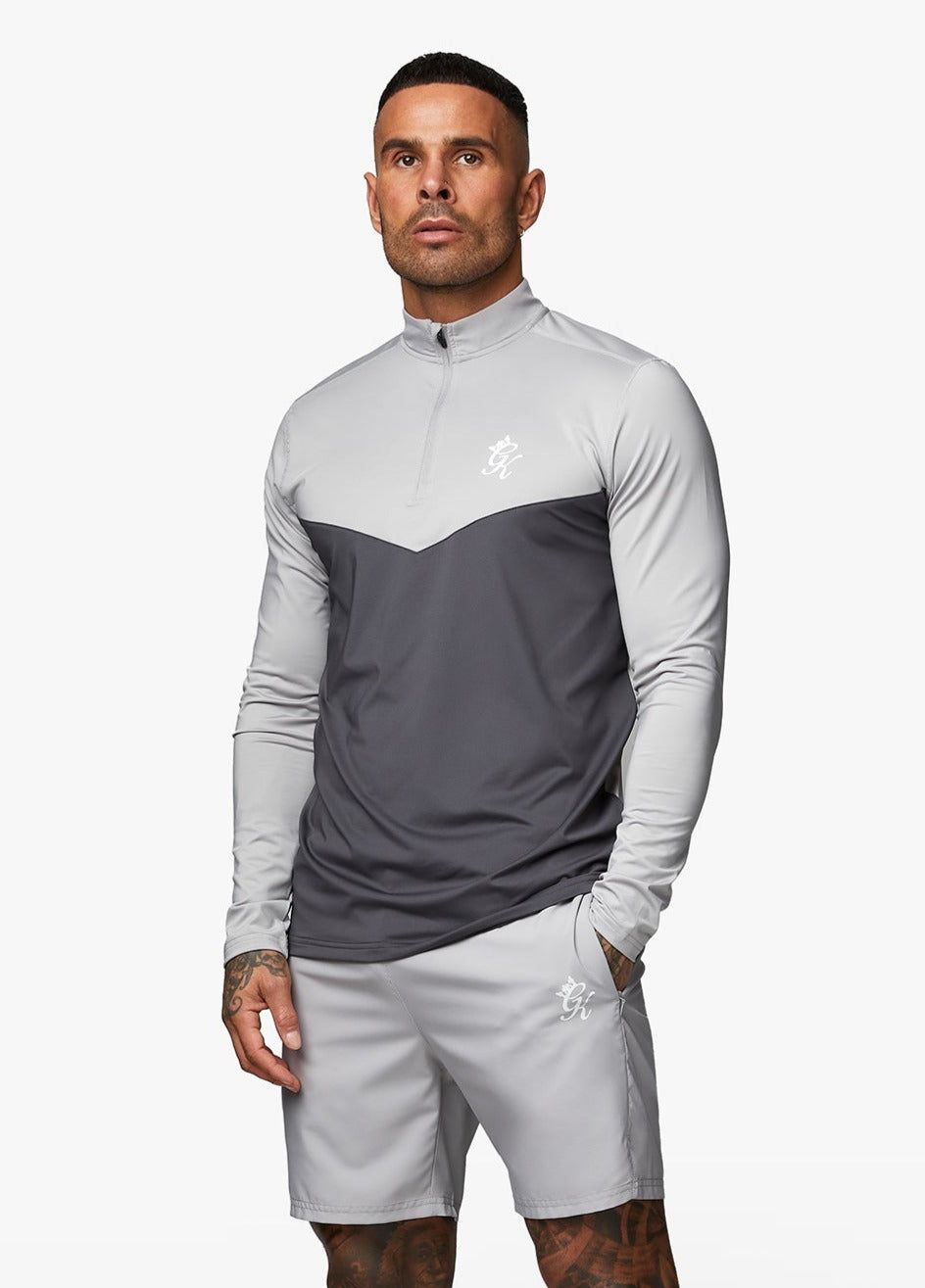 Gym King React 1/4 Zip - Light Grey/Graphite sold by The Gym King