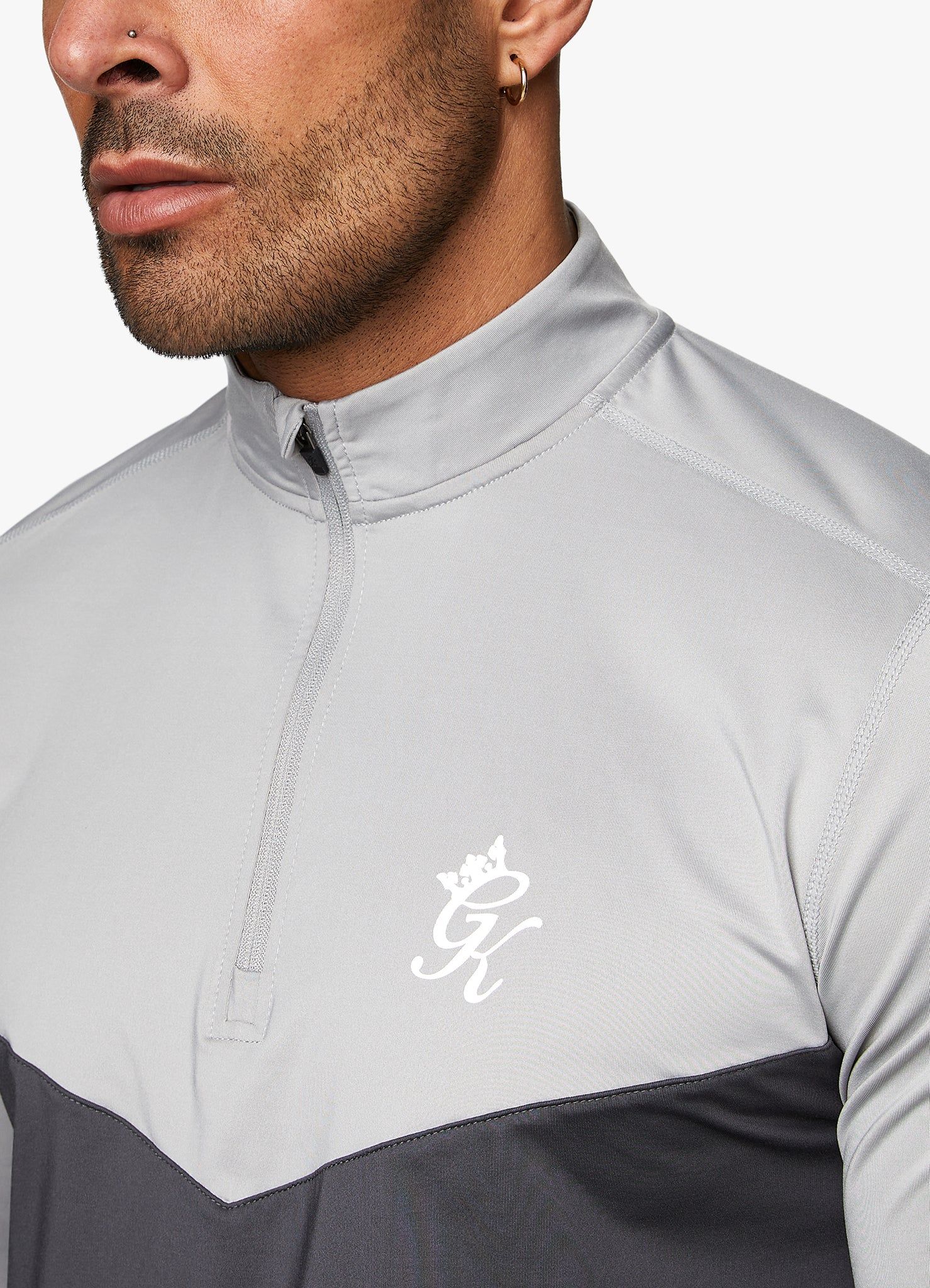 Gym King React 1/4 Zip - Light Grey/Graphite sold by The Gym King product image thumbnail 4