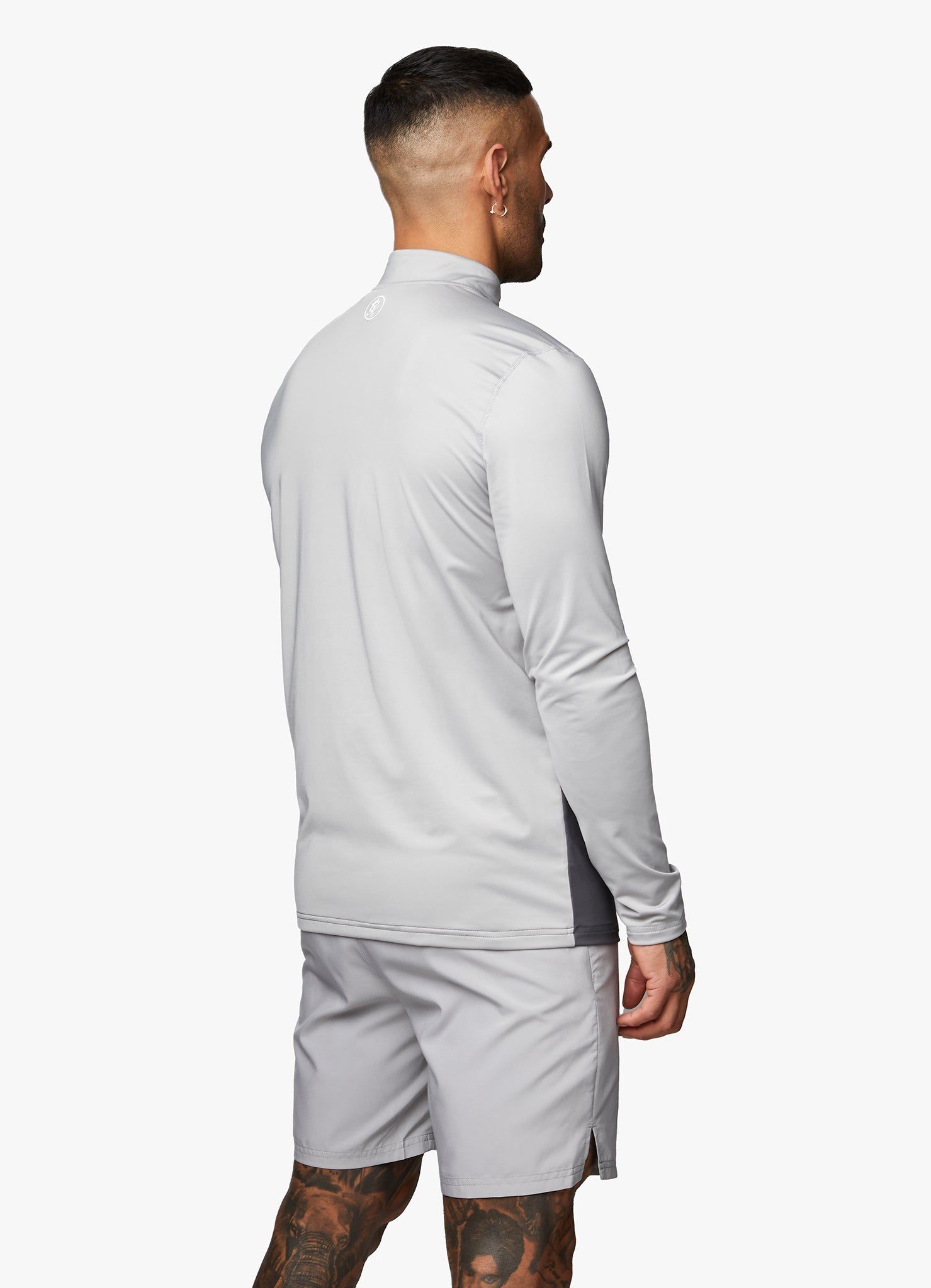 Gym King React 1/4 Zip - Light Grey/Graphite sold by The Gym King product image thumbnail 3