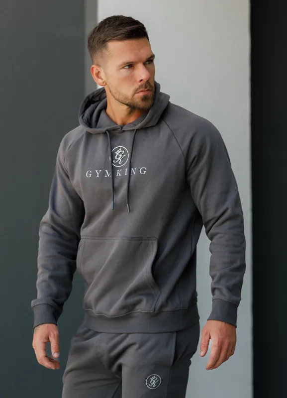 Gym King Pro Logo Fleece Hood - Graphite sold by The Gym King