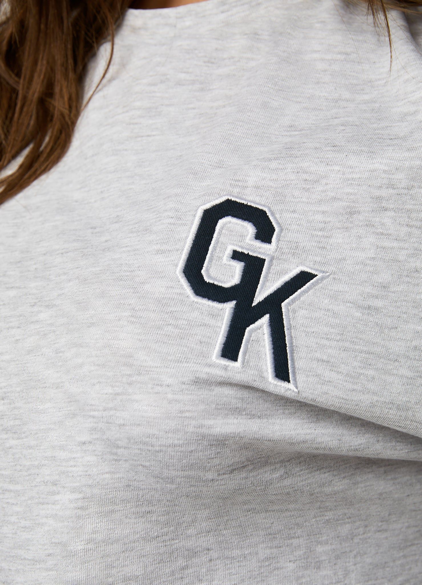 Gym King Varsity Boyfriend Tee - Snow Marl sold by The Gym King product image thumbnail 5