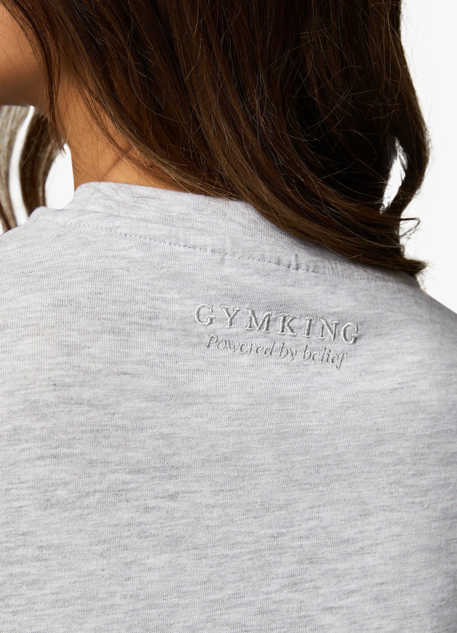 Gym King Varsity Boyfriend Tee - Snow Marl sold by The Gym King product image thumbnail 7