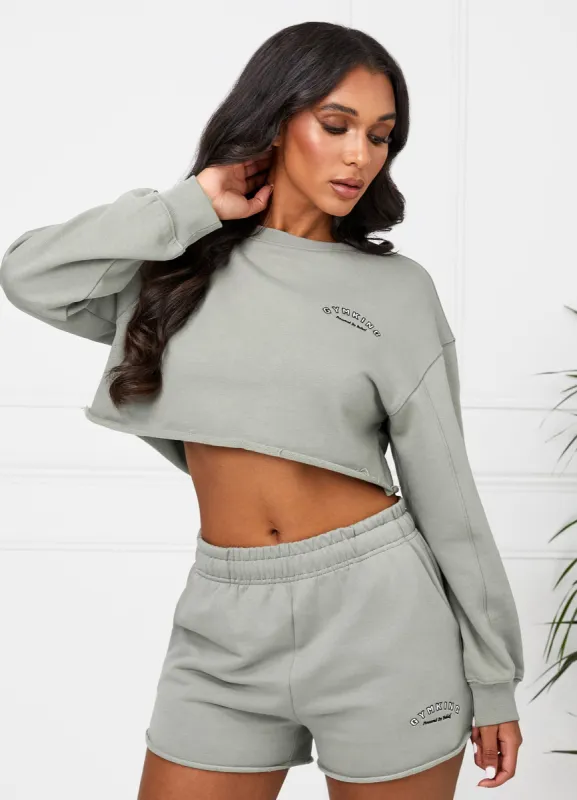 Gym King Radiance Crop Sweatshirt - Matcha Green sold by The Gym King