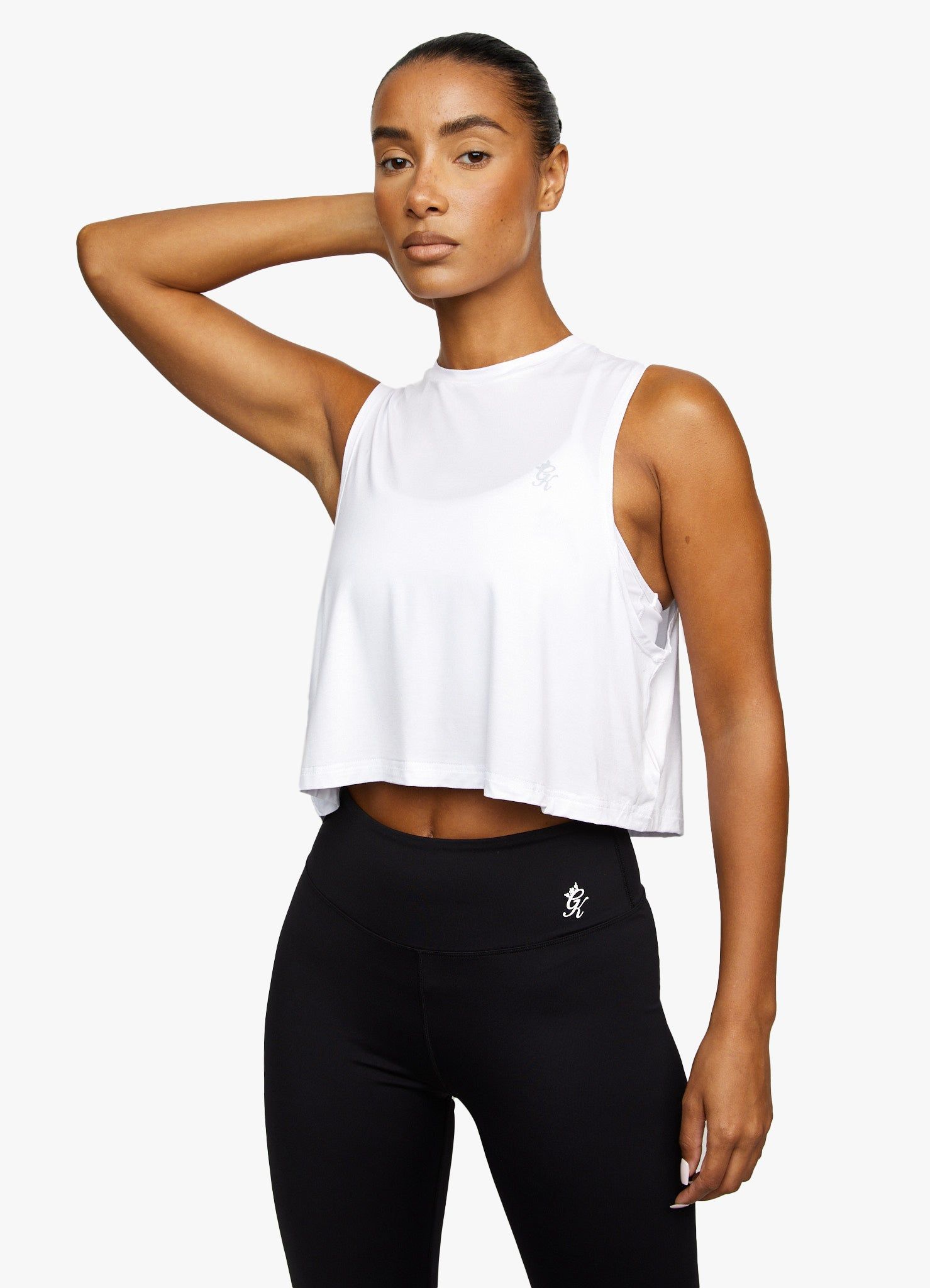 Gym King Crop Vest - Bright White sold by The Gym King