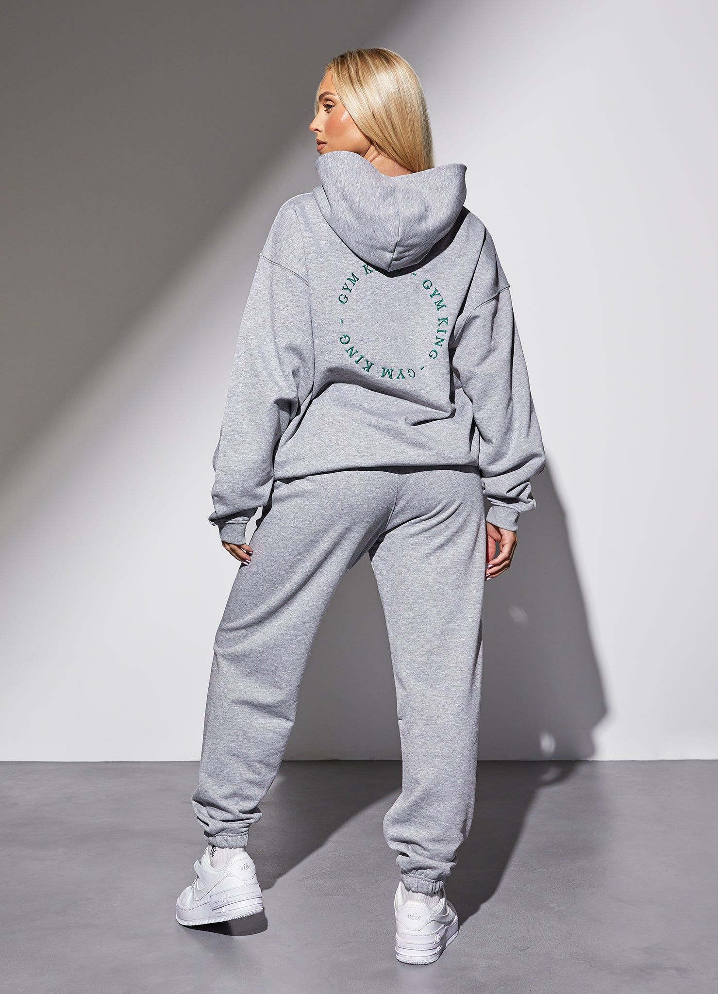 Gym King Recharge Hood Tracksuit - Light Grey Marl sold by The Gym King product image thumbnail 3