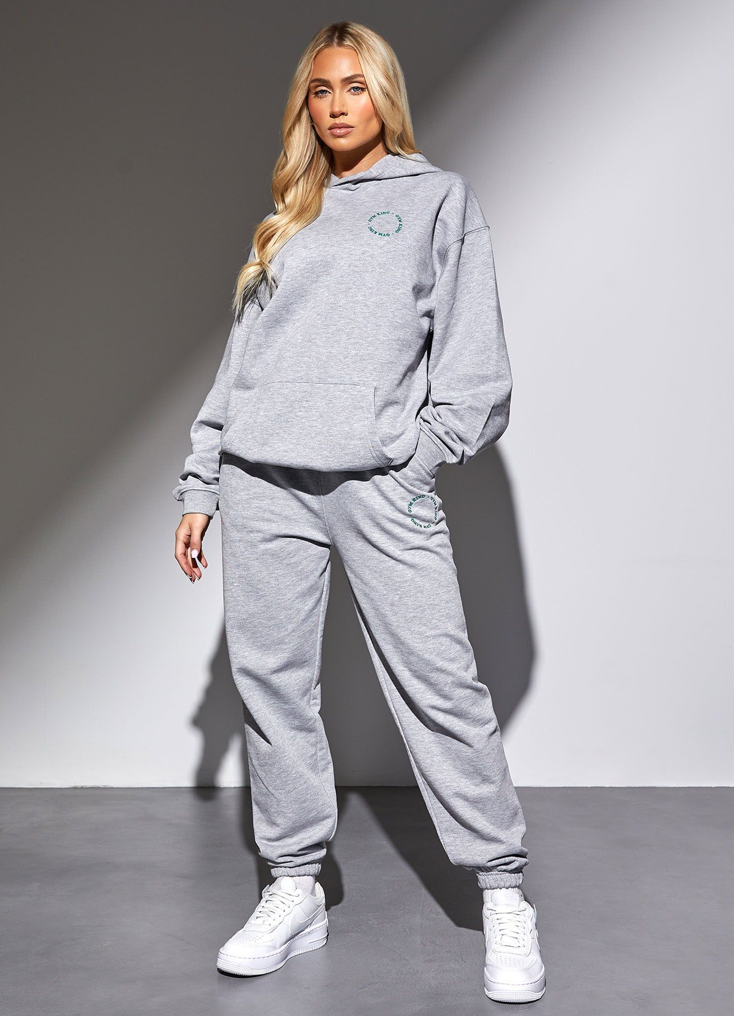 Gym King Recharge Hood Tracksuit - Light Grey Marl sold by The Gym King