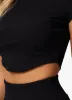 Gym King Refresh Contoured Rib Top - Black sold by The Gym King