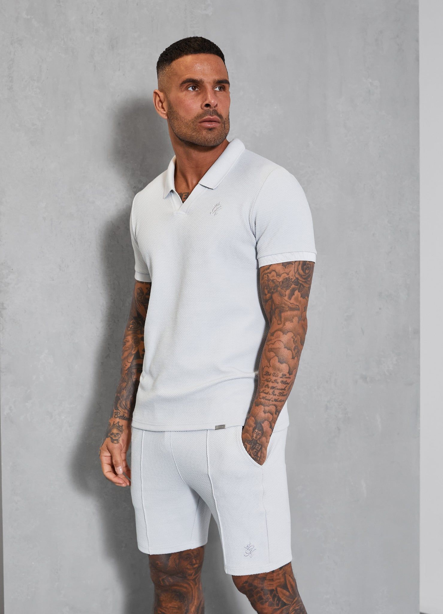 Gym King Signature Texture Short - Light Grey sold by The Gym King product image thumbnail 5