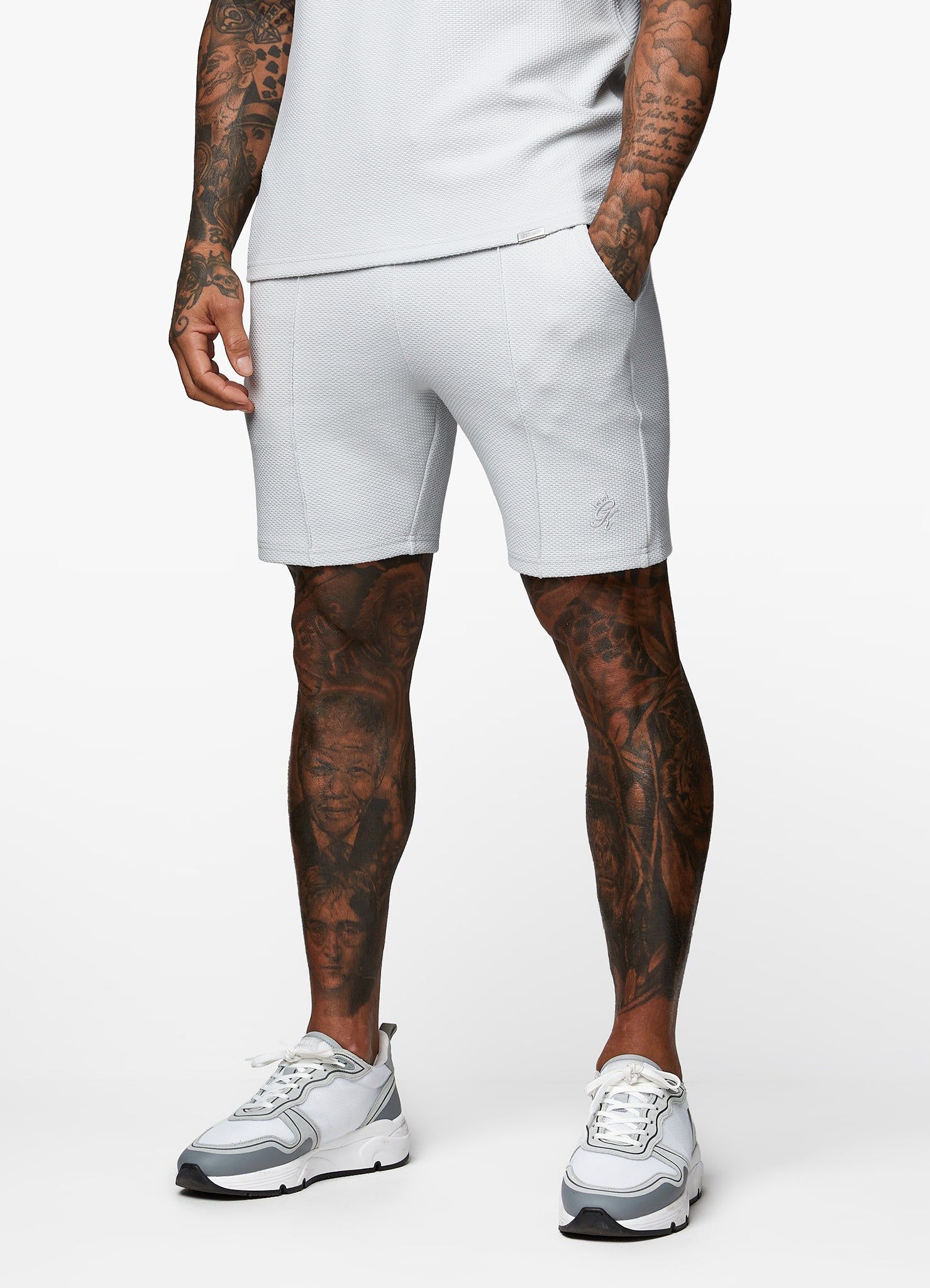 Gym King Signature Texture Short - Light Grey sold by The Gym King product image thumbnail 4