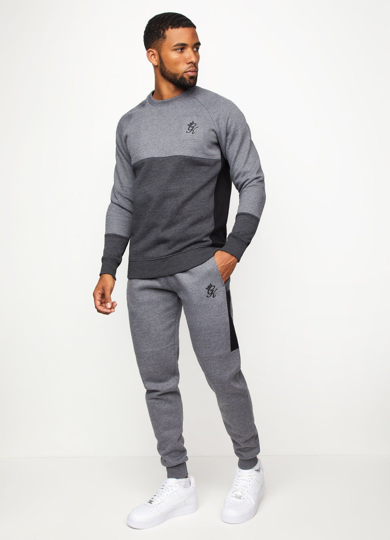 Gym King Minefield Crew - Black/Charcoal Marl sold by The Gym King product image thumbnail 3