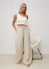Gym King Signature Woven Paperbag Trousers - Warm Linen sold by The Gym King