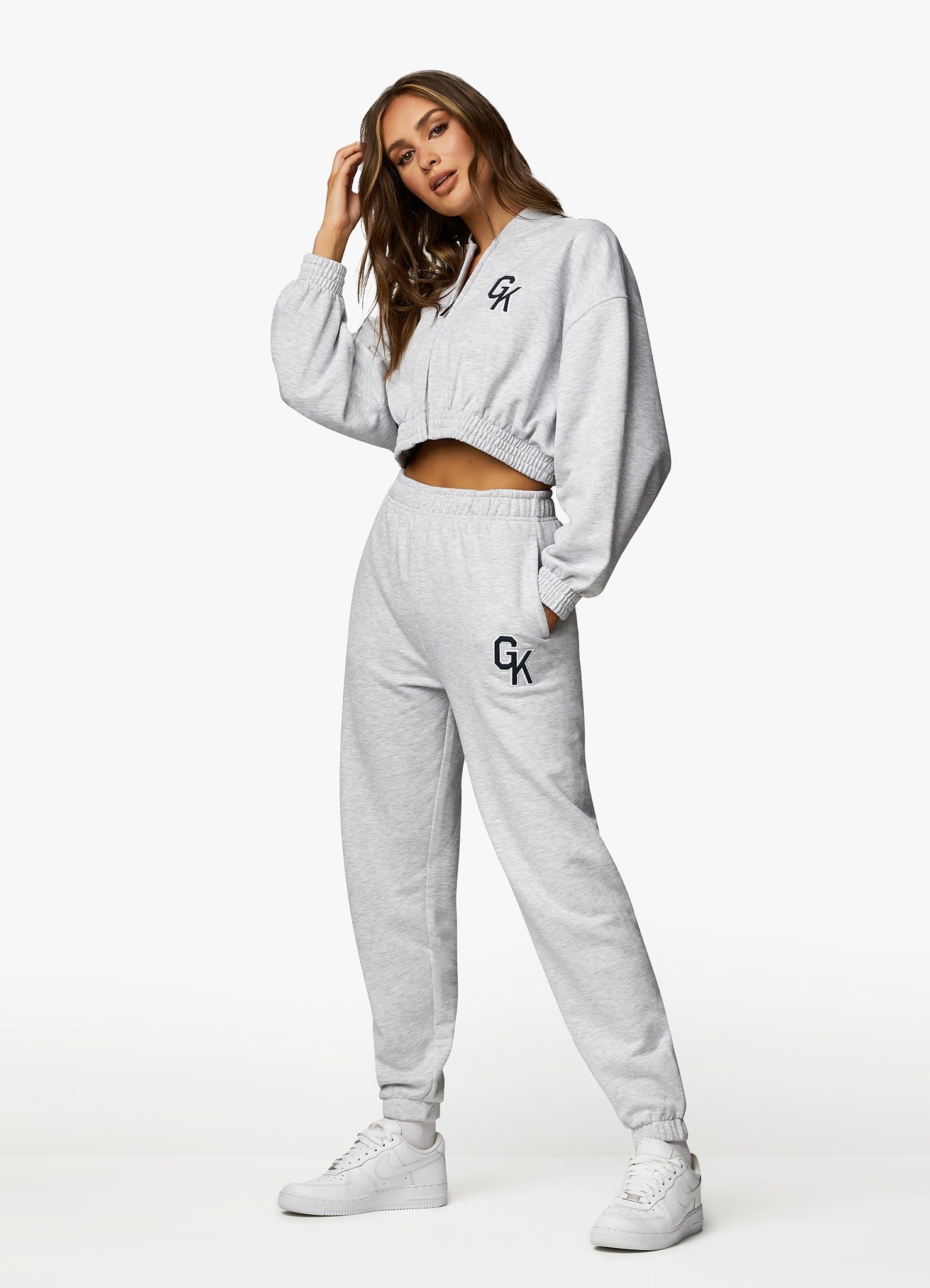 Gym King Varsity Tracksuit - Snow Marl sold by The Gym King product image thumbnail 6
