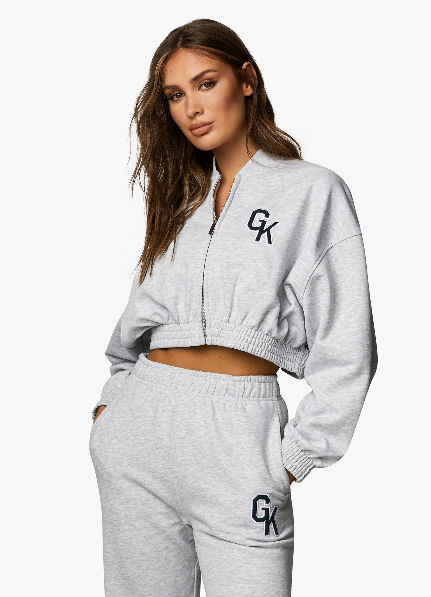 Gym King Varsity Tracksuit - Snow Marl sold by The Gym King product image thumbnail 5