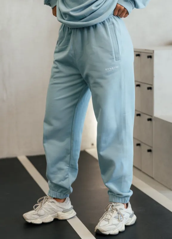 Gym King Established Relaxed Fit Jogger - Stone Blue sold by The Gym King